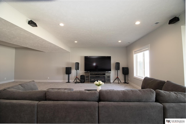 7316 Gerald Ave, Lincoln, NE 68516 - carpeted living room featuring baseboards and recessed lighting