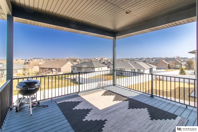 7316 Gerald Ave, Lincoln, NE 68516 - wooden terrace featuring a residential view and grilling area