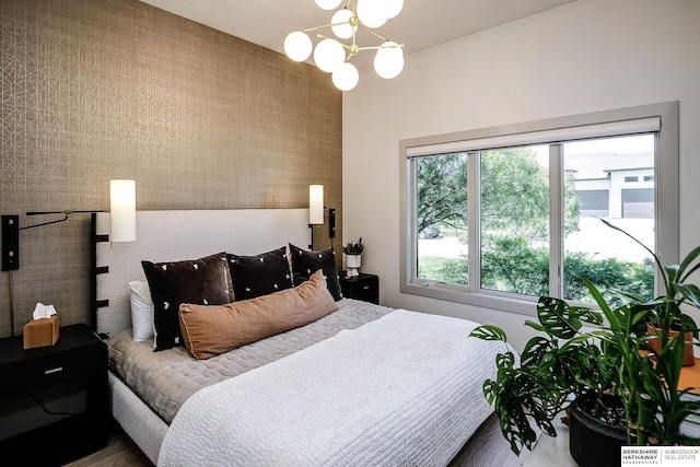 1611 S 208th St, Omaha, NE 68022 - bedroom with a chandelier