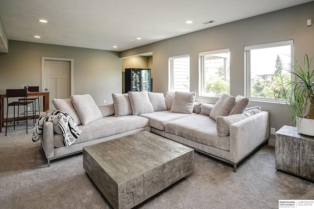 1611 S 208th St, Omaha, NE 68022 - carpeted living area with recessed lighting