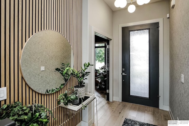 1611 S 208th St, Omaha, NE 68022 - foyer featuring wood-type flooring