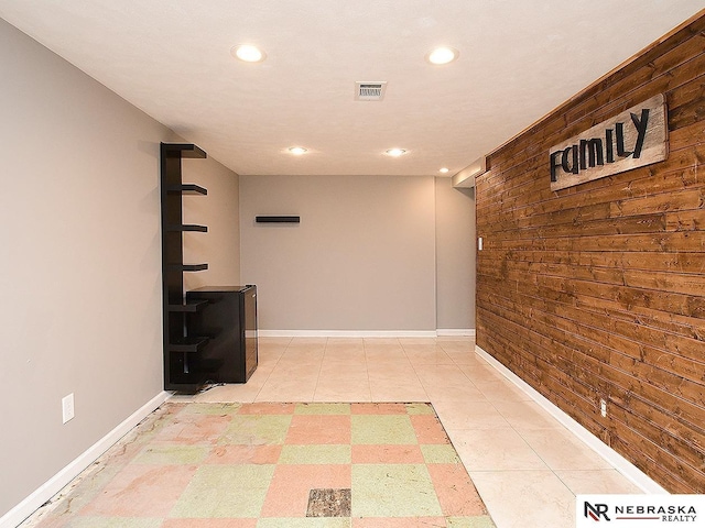 2000 N 53rd St, Lincoln, NE 68504 - hallway with wooden walls and recessed lighting