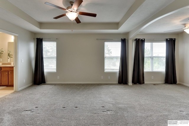 18337 Polk St, Omaha, NE 68135 - unfurnished room with a ceiling fan, plenty of natural light, and light colored carpet