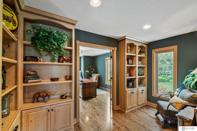 4725 S 184th Plz, Omaha, NE 68135 - living area with light wood-style floors, baseboards, and recessed lighting