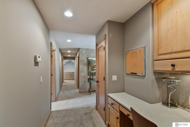 4725 S 184th Plz, Omaha, NE 68135 - hall with light carpet, recessed lighting, and baseboards