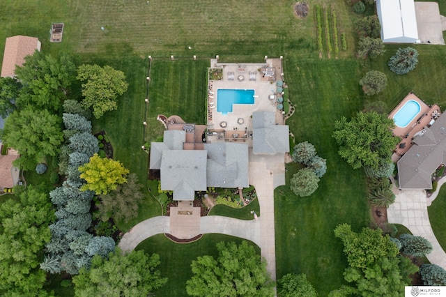 4725 S 184th Plz, Omaha, NE 68135 - aerial view of property and surrounding area featuring a pool
