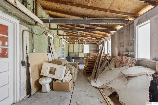 712 Bancroft St, Omaha, NE 68108 - miscellaneous room with unfinished concrete floors