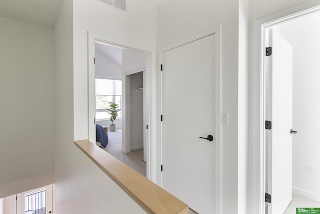 5301 Elmwood Plz, Omaha, NE 68106 - corridor with healthy amount of natural light, light carpet, and baseboards
