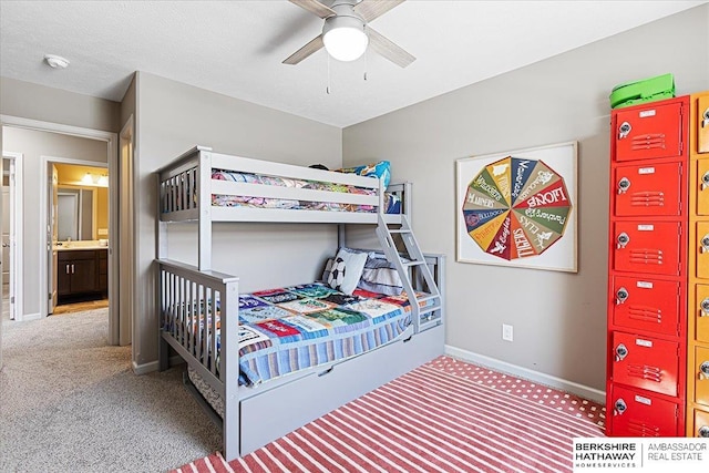 20904 Camden Ave, Omaha, NE 68022 - carpeted bedroom with baseboards and ceiling fan