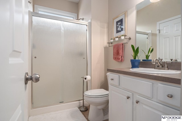 7409 N 160th St, Bennington, NE 68007 - full bath featuring a shower stall, vanity, and toilet