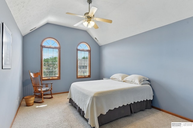 17616 Englewood St, Omaha, NE 68135 - carpeted bedroom featuring lofted ceiling, ceiling fan, and baseboards