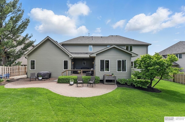 17616 Englewood St, Omaha, NE 68135 - rear view of house featuring a patio and a shingled roof