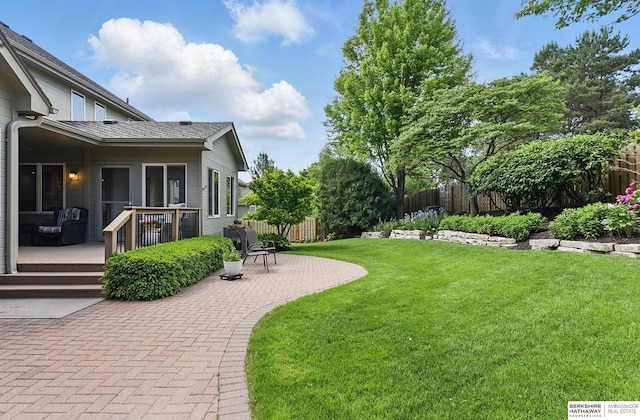 17616 Englewood St, Omaha, NE 68135 - view of yard with a patio area and a wooden deck