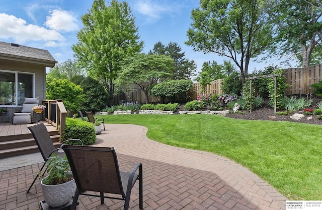 17616 Englewood St, Omaha, NE 68135 - view of patio / terrace with a wooden deck