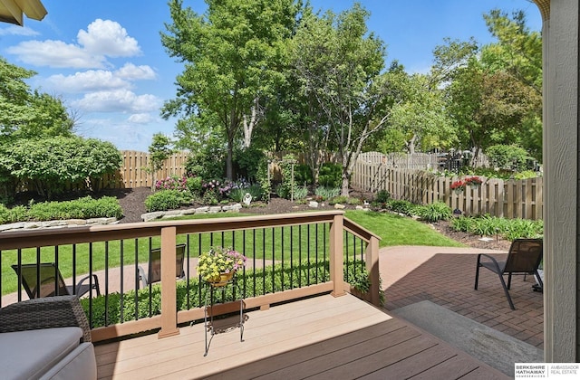 17616 Englewood St, Omaha, NE 68135 - wooden deck with a patio area