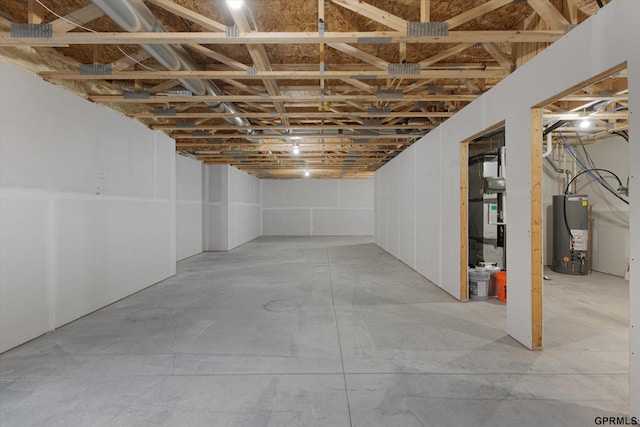 17312 Potter St, Bennington, NE 68005 - unfinished basement featuring water heater