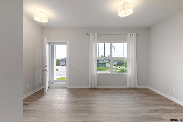 17312 Potter St, Bennington, NE 68005 - foyer with light wood-type flooring and baseboards