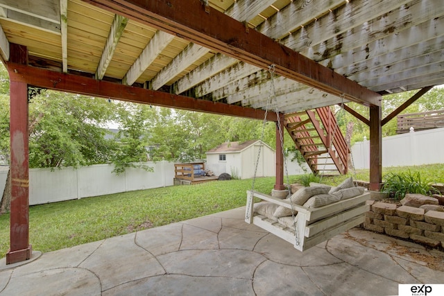 3003 Sheridan Rd, Bellevue, NE 68123 - view of patio / terrace featuring stairs