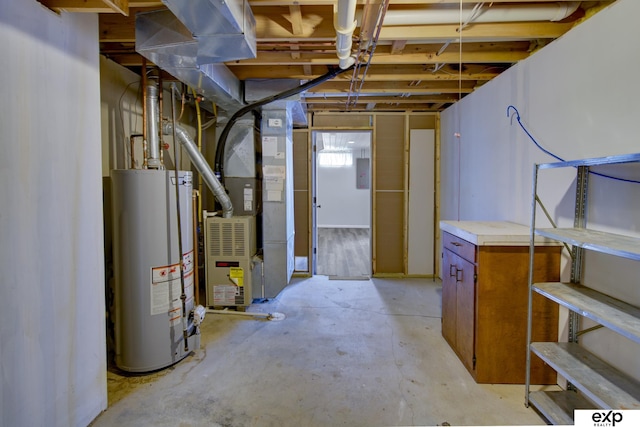 3003 Sheridan Rd, Bellevue, NE 68123 - below grade area with gas water heater, heating unit, and electric panel