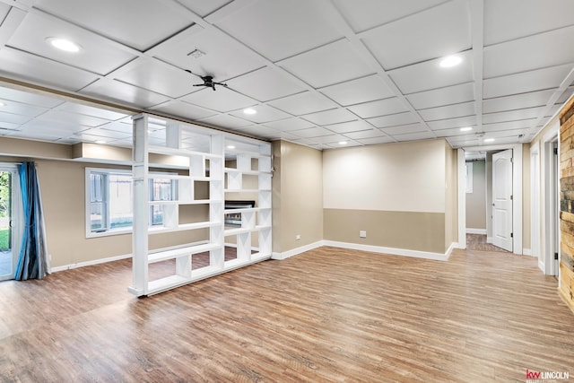 1305 S 4th Ave, Beatrice, NE 68310 - basement featuring wood finished floors, recessed lighting, and baseboards