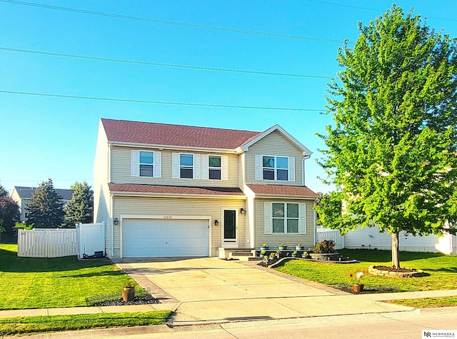 16228 Virginia St, Omaha, NE 68136 - traditional-style house featuring an attached garage and concrete driveway
