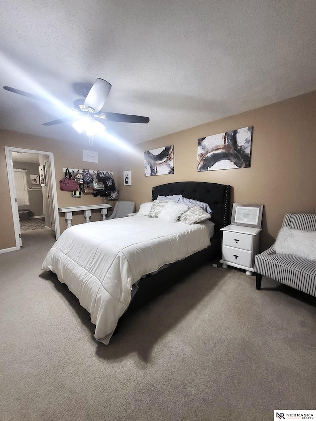 16228 Virginia St, Omaha, NE 68136 - carpeted bedroom with a ceiling fan and ensuite bath
