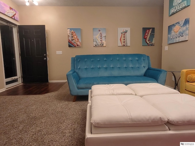 16228 Virginia St, Omaha, NE 68136 - living room featuring carpet and baseboards