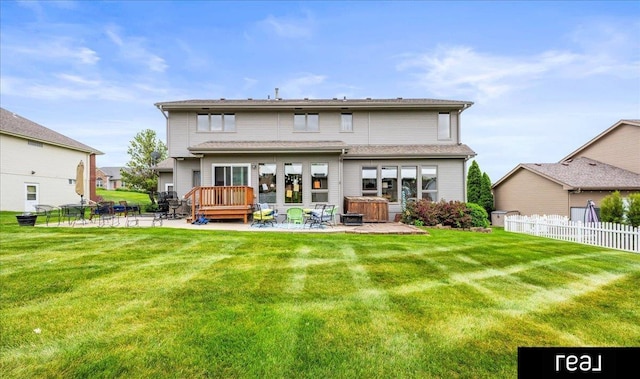 15102 Boyd St, Omaha, NE 68116 - rear view of property with a patio area and a wooden deck