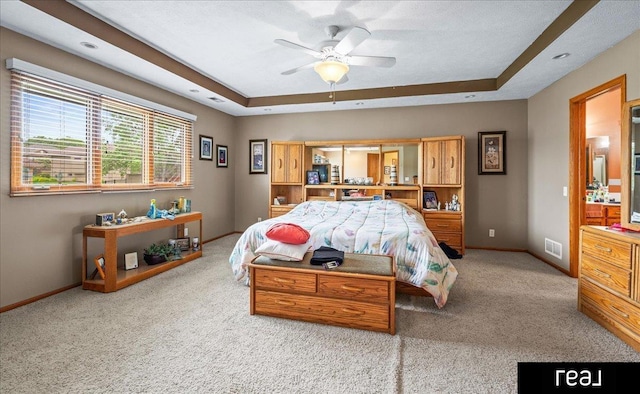 15102 Boyd St, Omaha, NE 68116 - bedroom featuring carpet floors, a raised ceiling, and baseboards