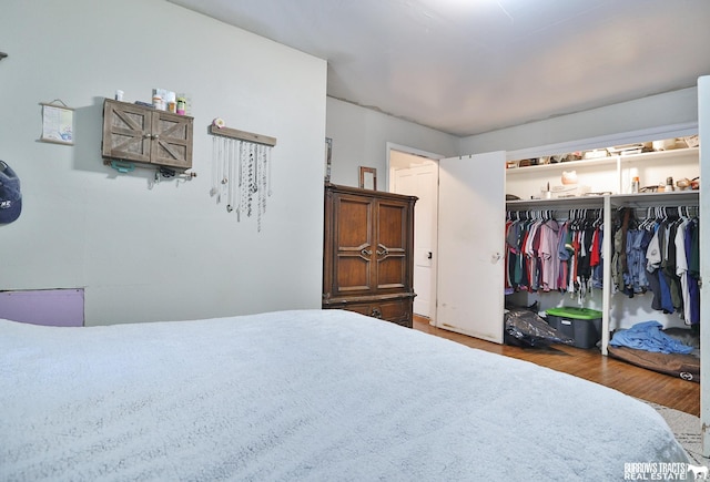 429 N 4th St, Tecumseh, NE 68450 - bedroom with wood finished floors and a closet