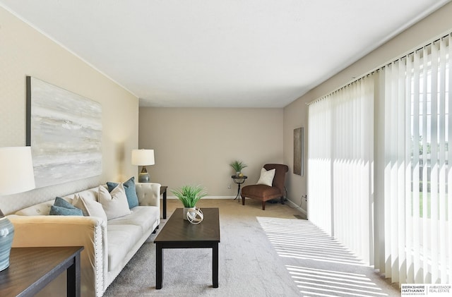 6641 S 85th St, Ralston, NE 68127 - carpeted living room featuring baseboards