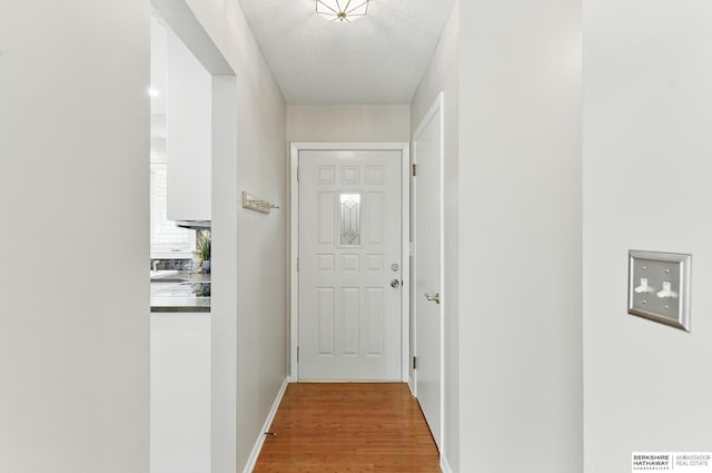 6641 S 85th St, Ralston, NE 68127 - doorway to outside with wood finished floors and baseboards