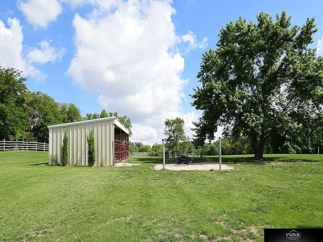 20640 Rawhide Rd, Omaha, NE 68022 - view of yard with an outdoor structure and a pole building