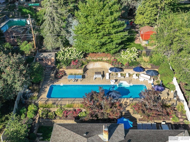 1312 S 78th St, Omaha, NE 68124 - drone / aerial view of a pool area