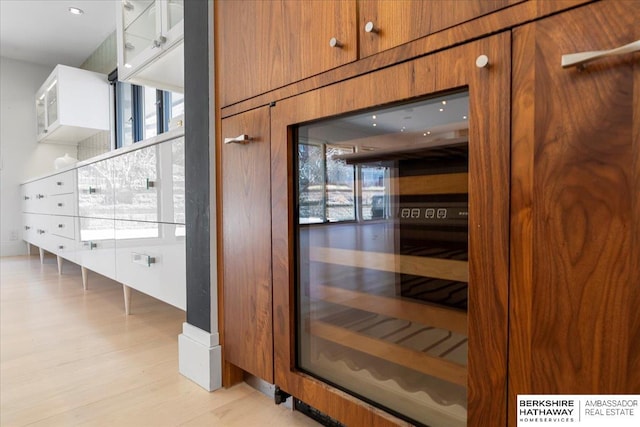 1312 S 78th St, Omaha, NE 68124 - detailed view of beverage cooler and wood finished floors