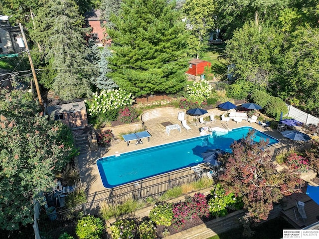 1312 S 78th St, Omaha, NE 68124 - drone / aerial view of a pool area