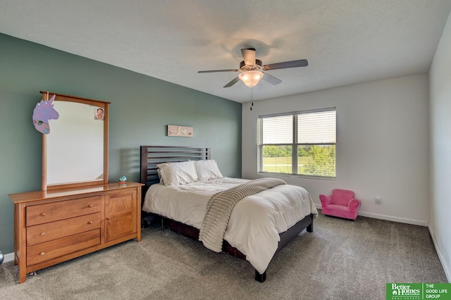 10505 Rosewater Pkwy, Bennington, NE 68007 - bedroom with light colored carpet, baseboards, and a ceiling fan