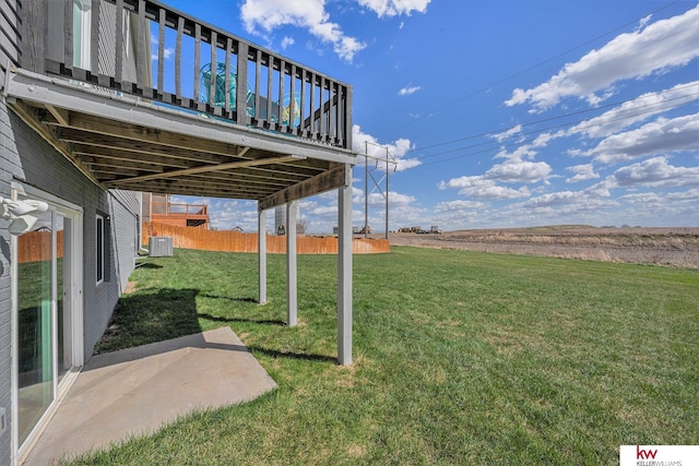21327 Quarry Ln, Gretna, NE 68028 - view of yard with a deck and cooling unit