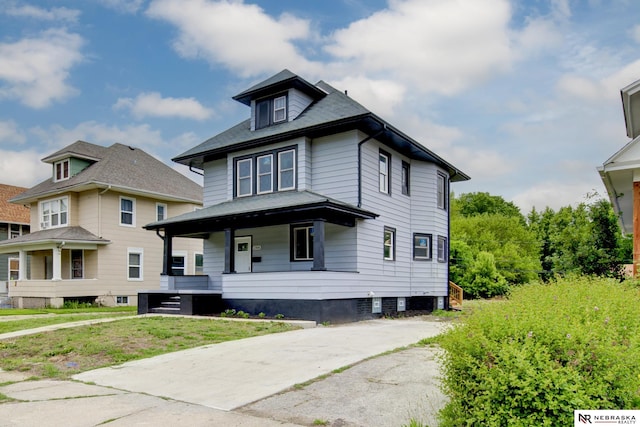 2306 Ogden St, Omaha, NE 68110 - american foursquare style home with covered porch