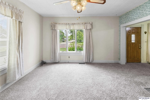 1373 S St, Blair, NE 68008 - carpeted empty room featuring a ceiling fan and baseboards
