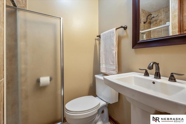 15161 R St, Omaha, NE 68137 - full bath with a stall shower and toilet