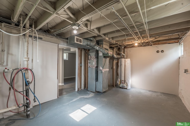 5515 Hickory St, Omaha, NE 68106 - below grade area with heating unit and water heater