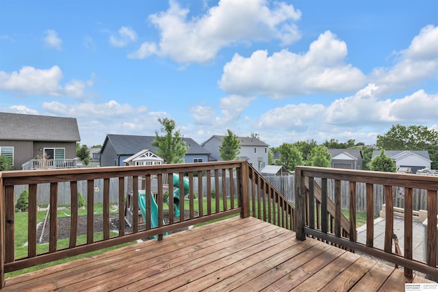 16421 Redman Ave, Omaha, NE 68116 - deck featuring a residential view and a fenced backyard