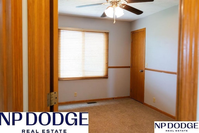 611 Diamond Ln, Papillion, NE 68133 - carpeted spare room with plenty of natural light, a ceiling fan, and baseboards