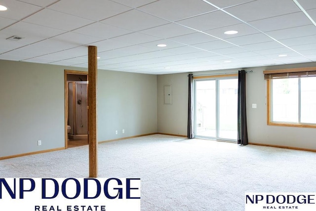 611 Diamond Ln, Papillion, NE 68133 - unfurnished room with carpet, baseboards, plenty of natural light, and recessed lighting