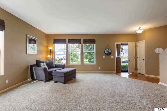 8815 N Hws Cleveland Blvd, Bennington, NE 68007 - living room featuring carpet flooring and baseboards