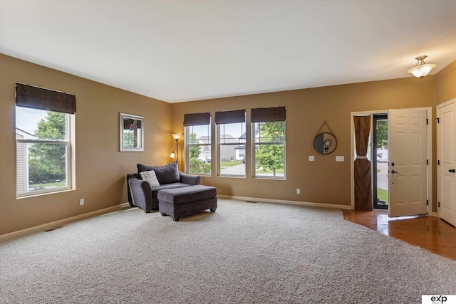 8815 N Hws Cleveland Blvd, Bennington, NE 68007 - living area featuring plenty of natural light, carpet, and baseboards
