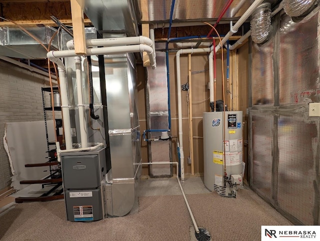 2496 Rock Creek Rd, Bee, NE 68314 - utility room with gas water heater