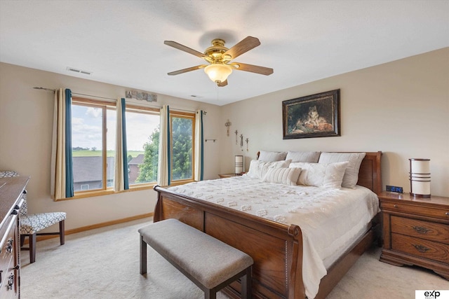 17205 Jessica Ln, Gretna, NE 68028 - bedroom featuring light colored carpet and ceiling fan