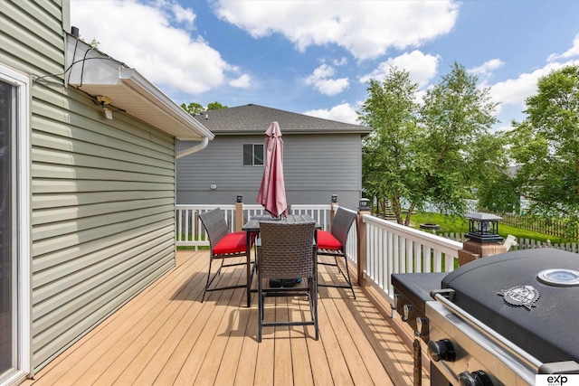 17205 Jessica Ln, Gretna, NE 68028 - deck with grilling area and outdoor dining space